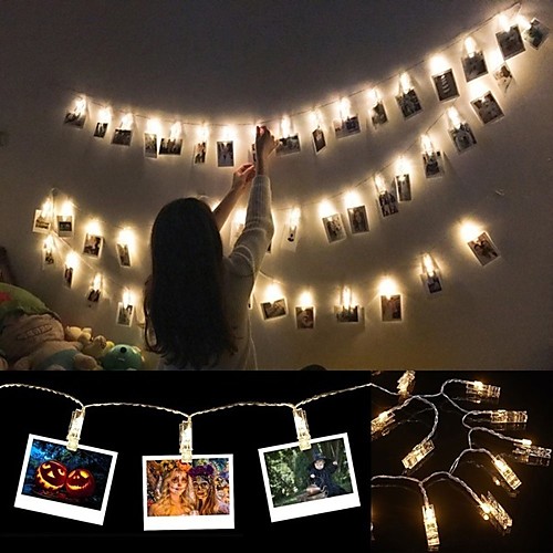 

6m String Lights 40 LEDs 1 set Warm White Color-changing Waterproof Decorative Wedding 3 V AA Batteries Powered / IP44