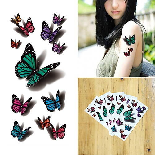 

5 pcs Temporary Tattoos Water Resistant / Best Quality Shoulder / Chest Tattoo Stickers