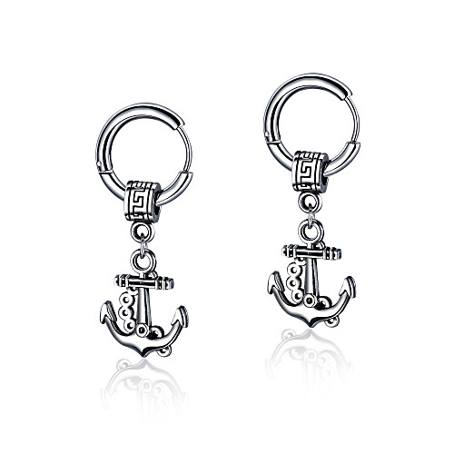 

Men's Drop Earrings Classic Anchor Dangling Bohemian Trendy Stainless Steel Earrings Jewelry Silver For Party Carnival Street Club Bar 1 Pair