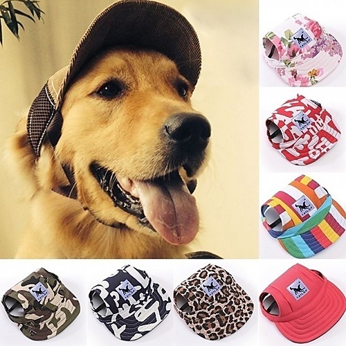 

Cat Dog Hoodie Bandanas & Hats Sport Hat Floral Botanical Dog Clothes Puppy Clothes Dog Outfits Camouflage Color Stripe Red / White Costume for Girl and Boy Dog Terylene Oxford Fabric S M L XL