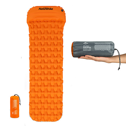 

Naturehike Inflatable Sleeping Pad Camping Pad Air Pad with Pillow Outdoor Camping Portable Moistureproof Ultra Light (UL) Anti-tear TPU Nylon 19859 cm for 1 person Camping / Hiking Fishing Beach