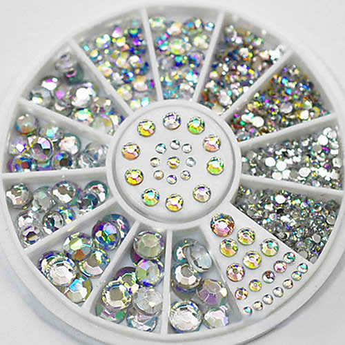 

300PCS Punk Rivet Nail Art Decoration Stickers Metallic Gold Studs Nail Tips DIY (Color Multicolor)