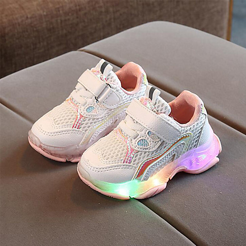 

Girls' LED / Comfort / LED Shoes Mesh Trainers / Athletic Shoes Little Kids(4-7ys) Walking Shoes LED / Luminous Purple / Yellow / Pink Spring / Summer / Rubber