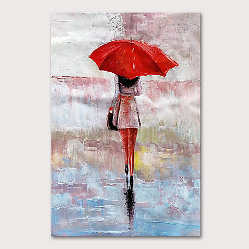 

Oil Painting Hand Painted Vertical Abstract People Modern Rolled Canvas (No Frame)