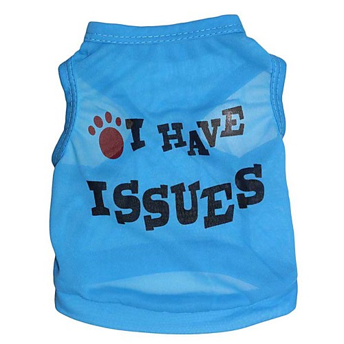 

Dog Vest Quotes & Sayings Casual / Daily Simple Style Dog Clothes Puppy Clothes Dog Outfits Fuchsia Blue Pink Costume for Girl and Boy Dog Polyester XS S M L