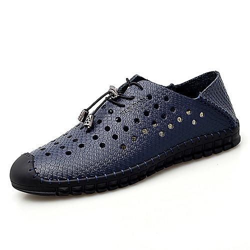 

Men's Fall / Spring & Summer Casual / British Daily Party & Evening Oxfords Walking Shoes Cowhide Breathable Non-slipping Wear Proof White / Black / Yellow
