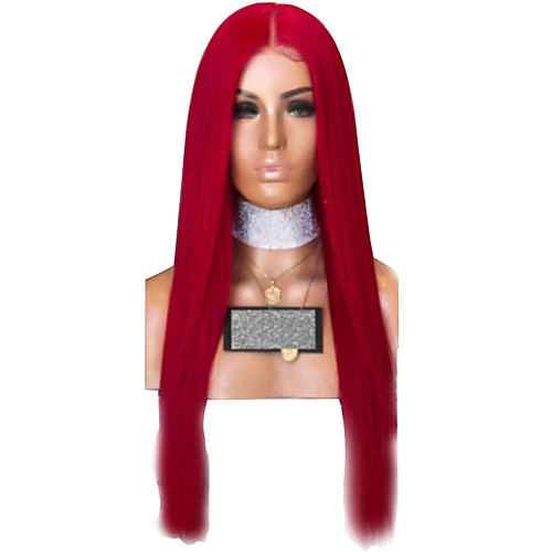 

Synthetic Wig Natural Straight Minaj Layered Haircut Wig Very Long Watermelon Red Synthetic Hair 30 inch Women's New Arrival Red