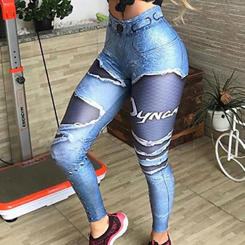 

Women's Yoga Pants Color Block Running Fitness Gym Workout Tights Bottoms Activewear Breathable Moisture Wicking Quick Dry Butt Lift Stretchy Slim