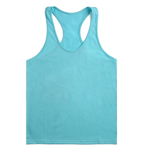 

Men's Tank Top Solid Colored Basic Sleeveless Daily Tops Cotton Active White Black Blue