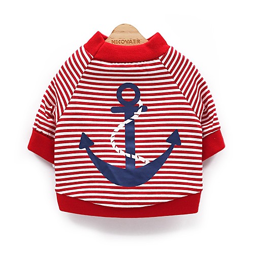 

Dog Shirt / T-Shirt Vest Stripes Patterned Casual / Daily Simple Style Dog Clothes Puppy Clothes Dog Outfits Red Blue Costume for Girl and Boy Dog Cotton XS S M L