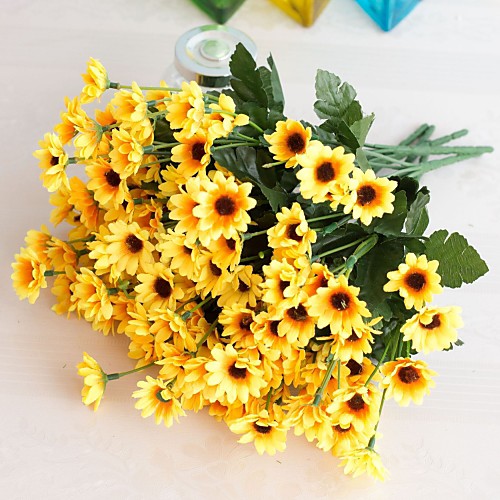 

1Pc Fake Flower Bud Flower Decoration Home Decoration Shooting Props Flower Arrangement Accessories 24 Head Gerbera