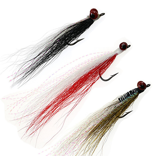 

4pcs #4 Lead Head Clouser Deep Minnow 9Colors Fresh and saltwater baitfish imitation the Deceiver Seatrout flies