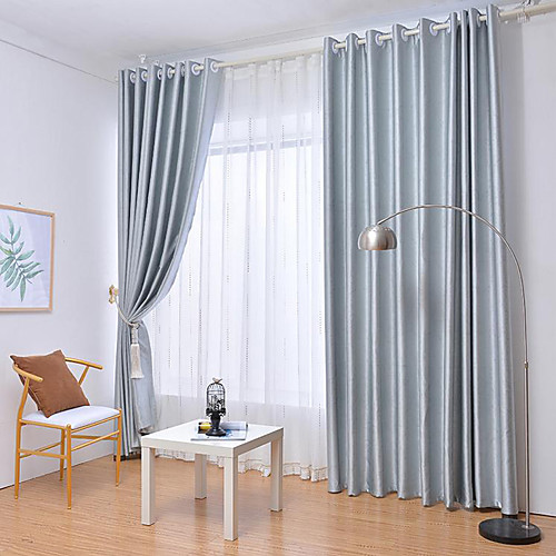 

Blackout Two Panels Curtain Living Room Curtains / Embossed