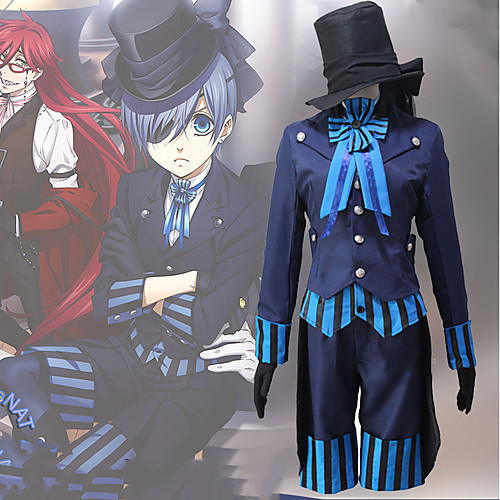 

Inspired by Black Butler Ciel Phantomhive Anime Cosplay Costumes Japanese Cosplay Suits Contemporary Cravat Coat Blouse For Men's Women's / Top / Gloves / More Accessories / Top / Gloves