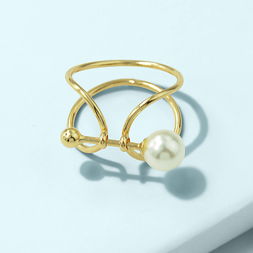 

Ring Geometrical Gold Imitation Pearl Alloy Twist Circle Stylish Unique Design Fashion 1pc / Women's