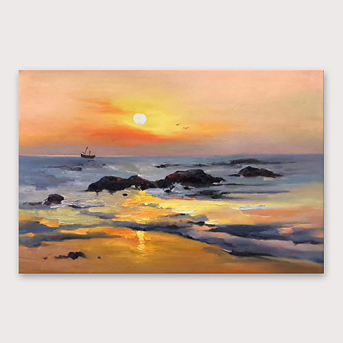 

Oil Painting Hand Painted - Abstract Modern Stretched Canvas