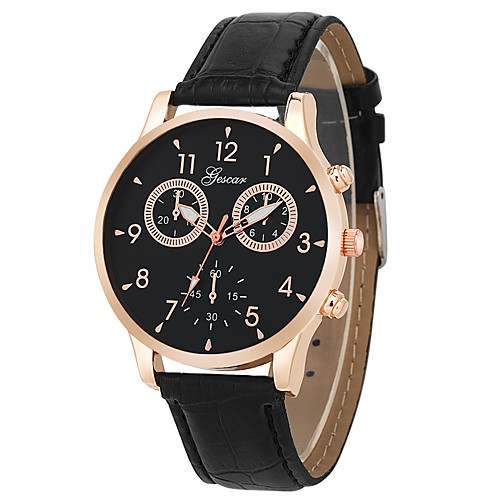 

Dress Watch Leather Analog Black rose gold Brown rose gold / Stainless Steel