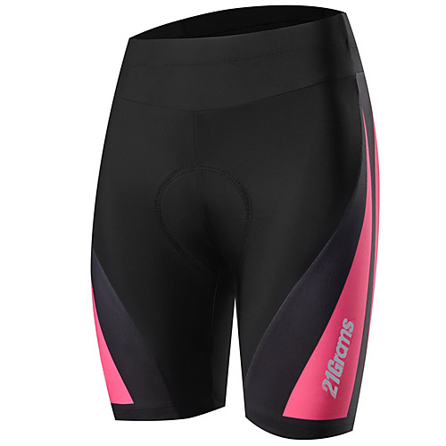 

21Grams Women's Cycling Padded Shorts Polyester Bike Pants Bottoms Breathable Quick Dry Sports Black / Pink Mountain Bike MTB Road Bike Cycling Clothing Apparel Bike Wear / Stretchy