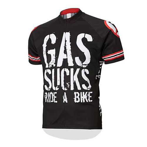 

21Grams Novelty Men's Short Sleeve Cycling Jersey - Black Bike Jersey Top Breathable Moisture Wicking Quick Dry Sports Terylene Mountain Bike MTB Road Bike Cycling Clothing Apparel / Micro-elastic