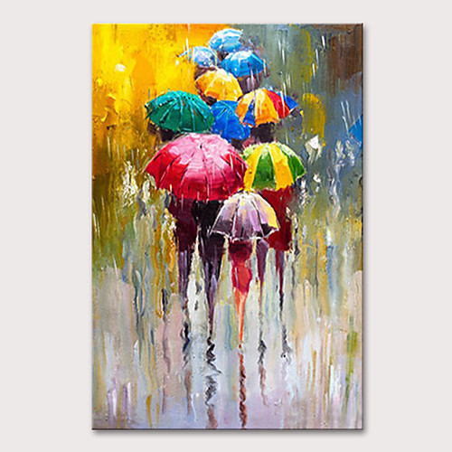 

Oil Painting Hand Painted - Abstract People Modern Stretched Canvas