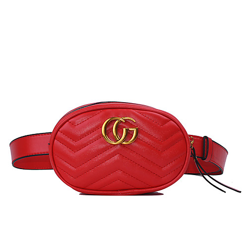 

Women's PU Fanny Pack Solid Color Black / Blushing Pink / Red