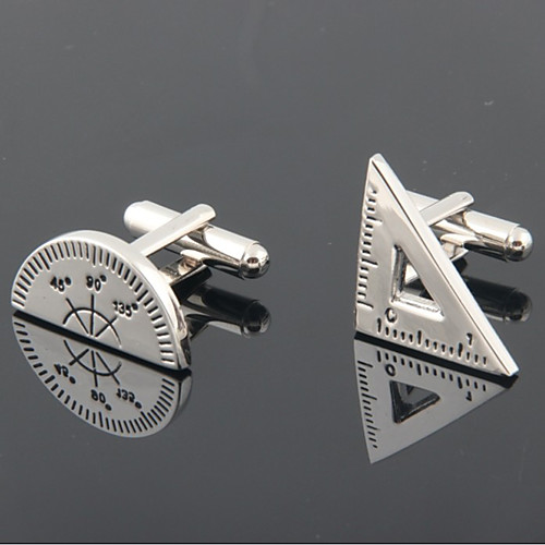 

Cufflinks Casual Vintage Alloy Brooch Jewelry Silver For Party Gift
