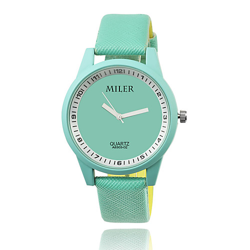 

Women's Quartz Watches Fashion White Orange Green PU Leather Quartz White Orange Rose Red Casual Watch Lovely 1 pc Analog One Year Battery Life / Stainless Steel