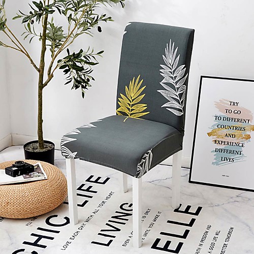 

Slipcovers Chair Cover Grey Floral Pattern/ Printed Polyester/ Highly Strtchy/ Easy to Install