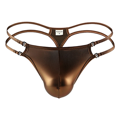 

Men's Sequins / Basic Briefs Underwear / G-string Underwear Mid Waist Gold Green Blue M L XL