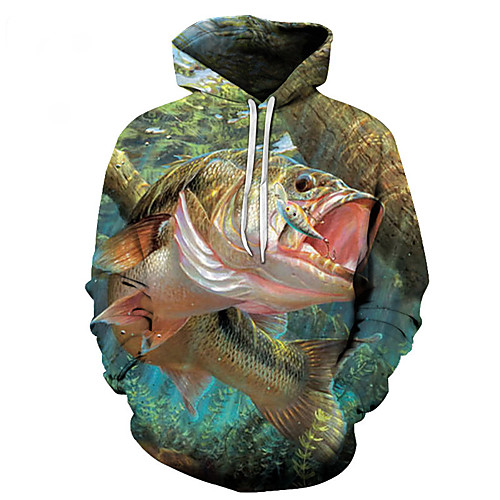 

Men's Casual / Active Hoodie - 3D / Tie Dye Hooded Blue US32 / UK32 / EU40