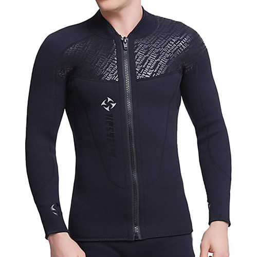 

Dive&Sail Men's Wetsuit Top Wetsuit Jacket 3mm Diving Suit Top Breathable Quick Dry Anatomic Design Long Sleeve Swimming Diving Classic Spring Summer / Stretchy / Athleisure