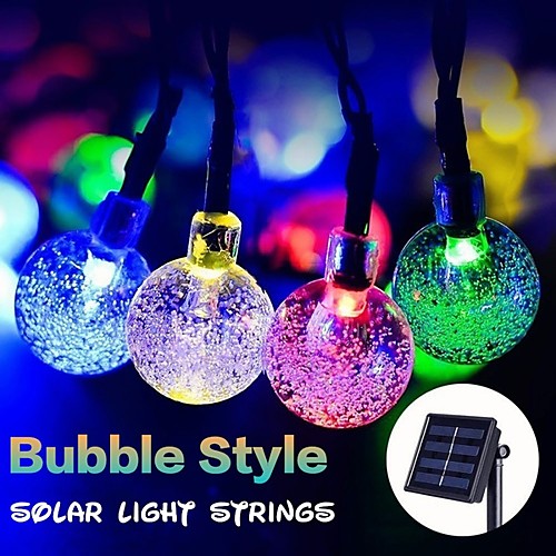 

1 set LED Lantern Solar Light String 20m 200 Light Bubble Ball Outdoor Waterproof Light Garden Decoration Light