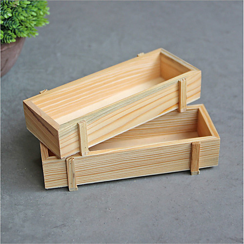 

Vintage Wood Rectangle Flowerpot Plant Bed Yard Home Garden Decoration