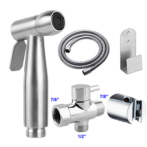 

G7/8 Stainless Steel Toilet Handheld Shattaf Set Bidet Sprayer Shower Head Balcony Cleaning Accessories Shower Faucet Toilet Bow Cleaning Supplies washlet