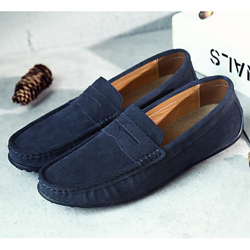 

Men's Loafers & Slip-Ons Comfort Shoes Drive Shoes Casual Daily Outdoor Suede Non-slipping Wear Proof Black Navy Blue Burgundy Fall Spring Summer