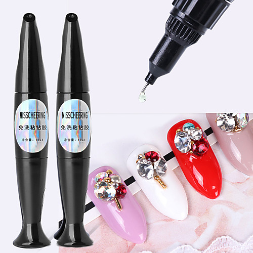 

10ml Nail Art Glue Gel For Rhinestones Decorations Strong Adhesive Tips Glue Foil Jewelry No Wipe Gel Top Coat Accessories