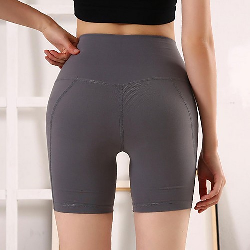 

Women's High Waist Sport Briefs Running Shorts Athletic Shorts Underwear Shorts Briefs Nylon Running Cycling Breathable Quick Dry Soft Sport Solid Colored Black Gray / High Elasticity / Sweat-wicking