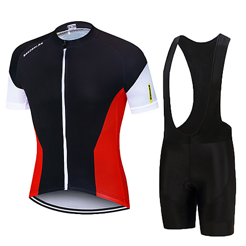 

MAKOSHARK Women's Short Sleeve Cycling Jersey with Bib Shorts Black / White Black / Red Black / Yellow Solid Color Bike Clothing Suit Breathable Quick Dry Sweat-wicking Sports Lycra Solid Color