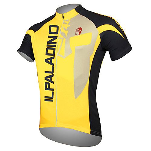 

ILPALADINO Men's Short Sleeve Cycling Jersey Polyester Purple Yellow Red Patchwork Bike Jersey Top Mountain Bike MTB Road Bike Cycling Breathable Quick Dry Ultraviolet Resistant Sports Clothing