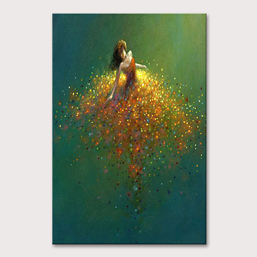 

Oil Painting Hand Painted - People Pop Art Modern Rolled Canvas