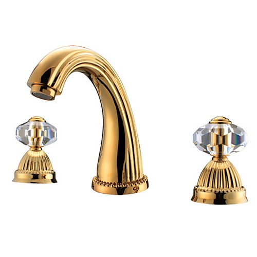 

Bathroom Sink Faucet - Widespread Ti-PVD Widespread Two Handles Three HolesBath Taps