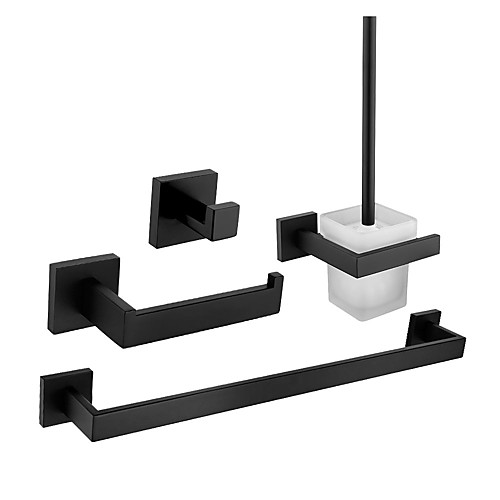 

Bathroom Accessory Set / Towel Bar / Robe Hook Premium Design / Creative Contemporary / Modern Glasses / Stainless Steel / Metal 4pcs - Bathroom Wall Mounted