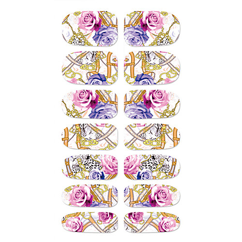 

1 pcs Full Nail Stickers Romantic Series nail art Manicure Pedicure Mini Style / Safety / Slim design Stylish / Simple Daily / Festival