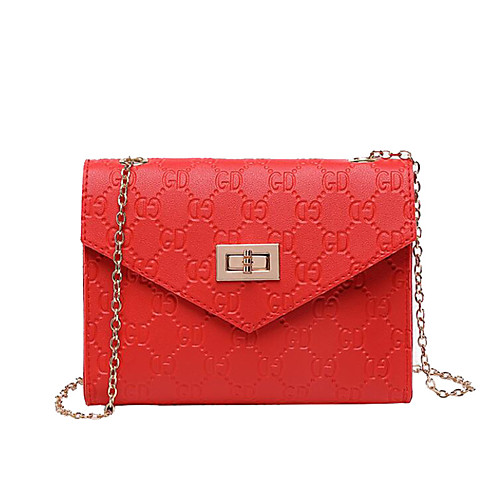 

Women's PU(Polyurethane) / PU Crossbody Bag Solid Color Black / Blushing Pink / Blue / Fall & Winter