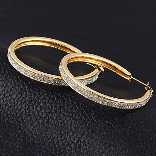 

Women's Hoop Earrings Hollow Out Precious Sweet Fashion Earrings Jewelry Gold / Silver For Daily Work 1 Pair