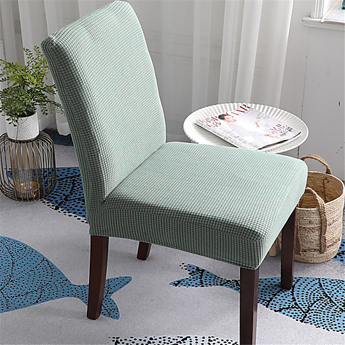 

Solid Thicken Plush Chair Cover Stretch Removable Washable Dining Room Chair Protector Slipcovers Home Decor Dining Room Seat Cover