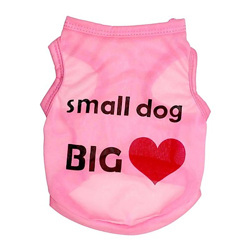 

Dogs Vest Dog Clothes Black Fuchsia Green Costume Dalmatian Corgi Beagle Polyester Heart Quotes & Sayings Sweet Style Simple Style XS S M L