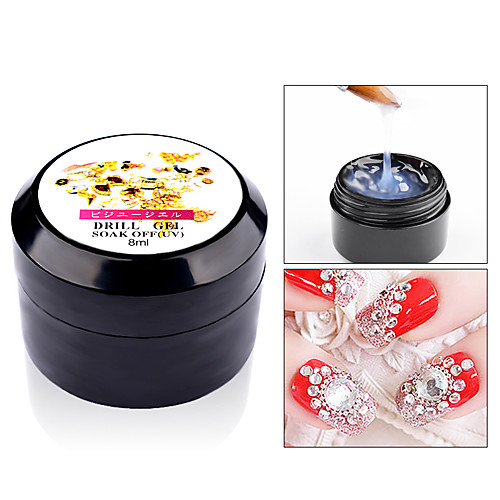 

8ML Professional Super Sticky UV Gel Nail Polish Glue Crystal Rhinestones Decorations Adhesives Gel Nail Varnish Manicure Tools