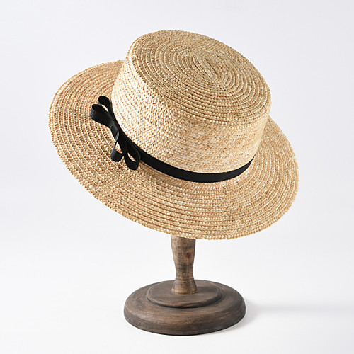 

Straw Hats with Solid 1 Piece Casual / Daily Wear Headpiece