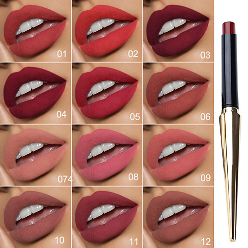 

Evpct Retro Beautiful Metal Pointed Lipstick Waterproof Long-Lasting Matte Lipstick